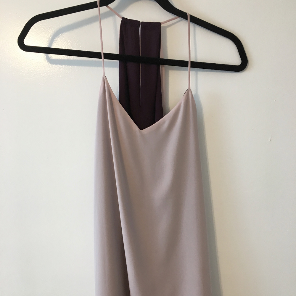 Reversible Light/Dark Purple tank with peek-a-boo